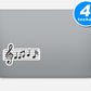 Musical Staff Sticker Vinyl Stickers