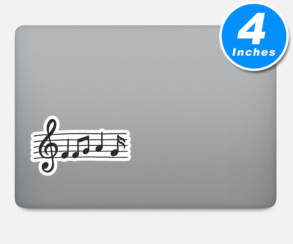 Musical Staff Sticker Vinyl Stickers