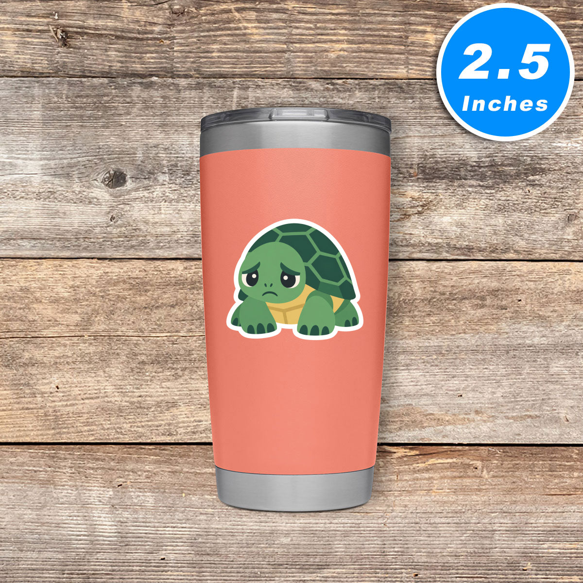 Sad Turtle Vinyl Stickers