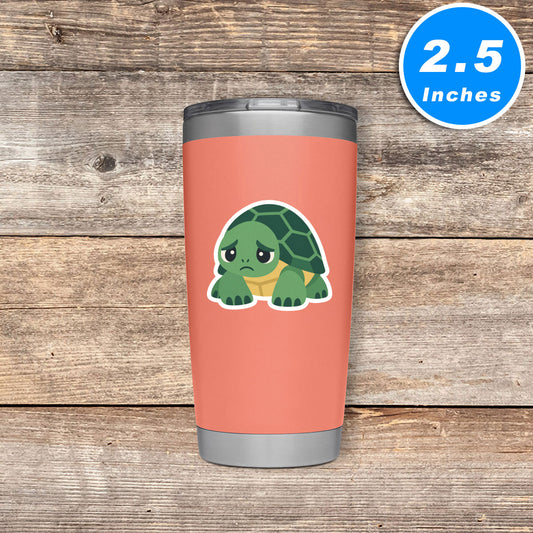 Sad Turtle Vinyl Stickers