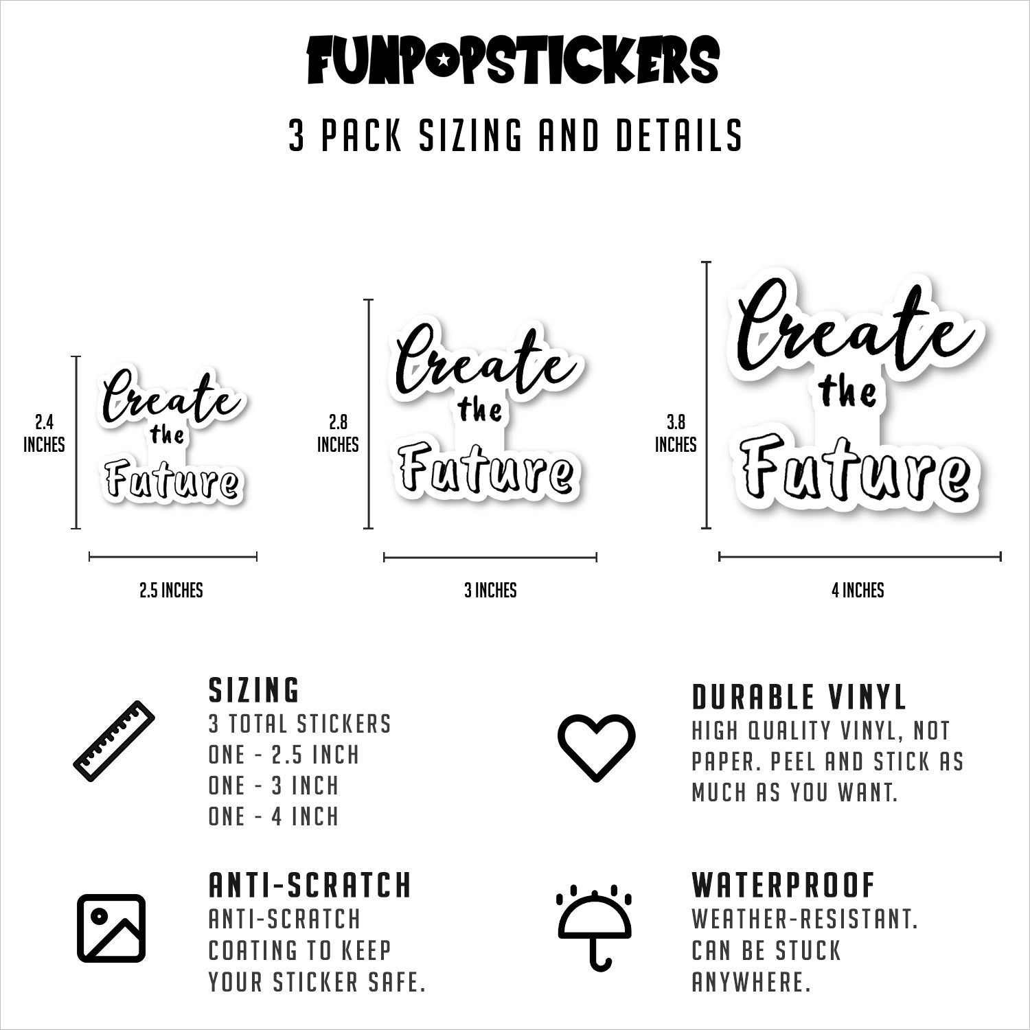 Create The Future Vinyl Stickers