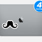Old Timey Mustache Vinyl Stickers