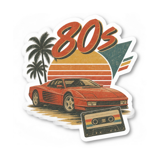 80s Vibes Vinyl Sticker