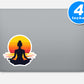 Yoga Meditation Sunset Sticker Vinyl Stickers