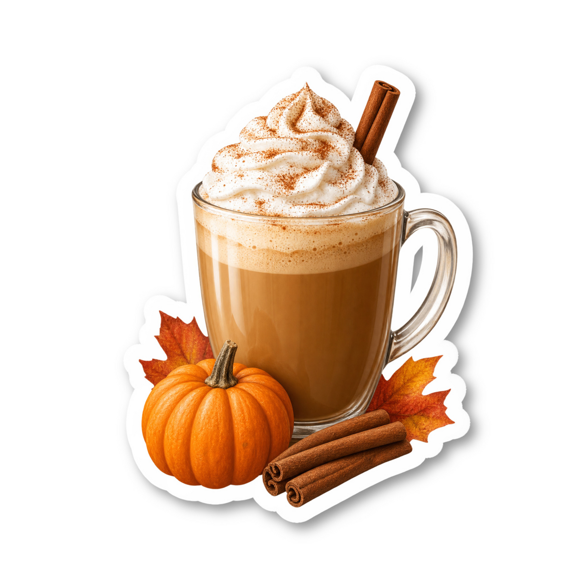 Fall Beverages Vinyl Sticker