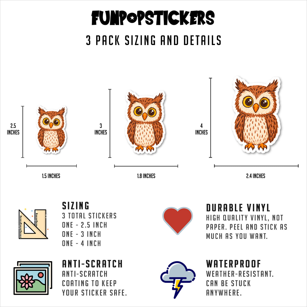 Owl Stickers Vinyl Stickers