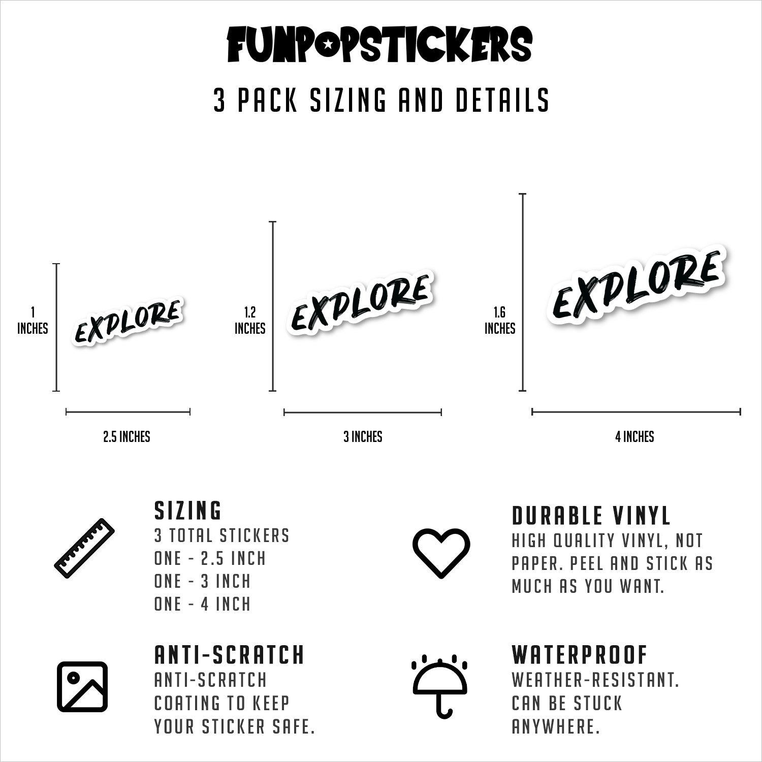 Explore Travel Vinyl Stickers