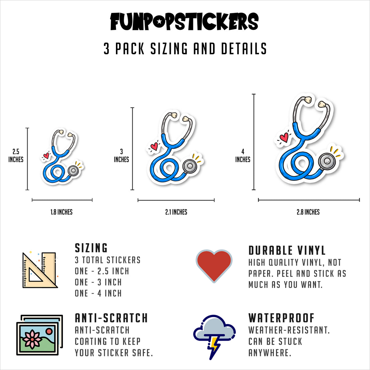 Stethoscope Vinyl Stickers