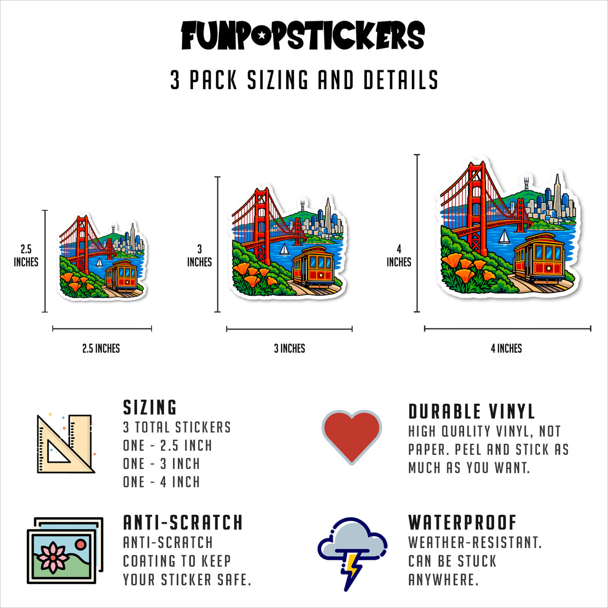 San Francisco Vinyl Stickers