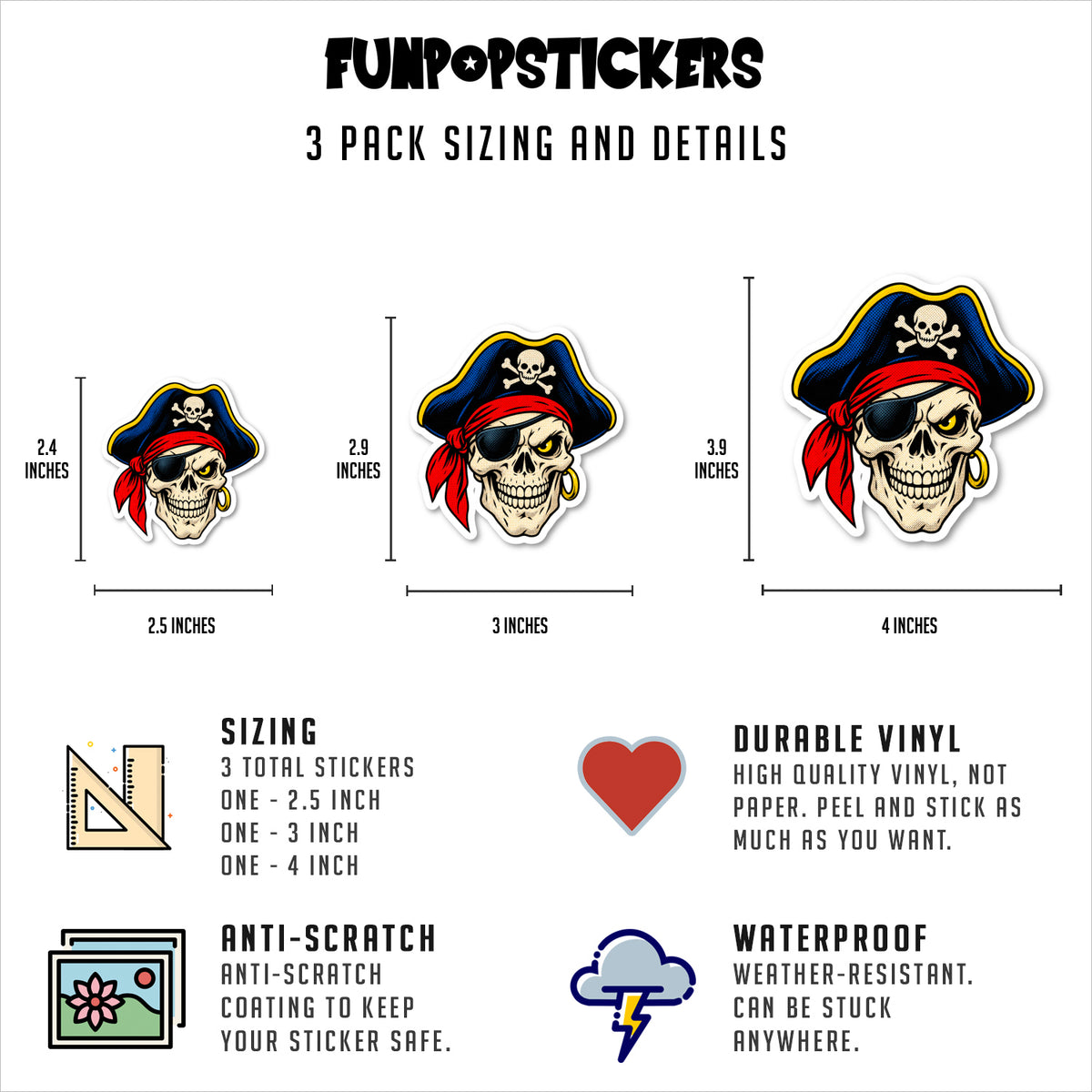 Pirate Stickers Vinyl Stickers