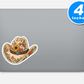 Boho Floral Cowboy Hat Sticker Vinyl Stickers