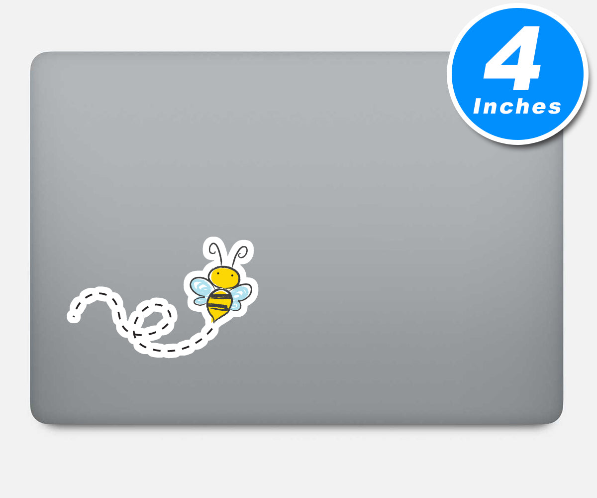 Bee Drawn In Chalk Vinyl Stickers