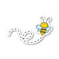 Bee Drawn In Chalk Vinyl Sticker