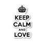 Keep Calm And Love Vinyl Sticker