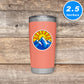 Geometric Mountain Sunrise Sticker Vinyl Stickers