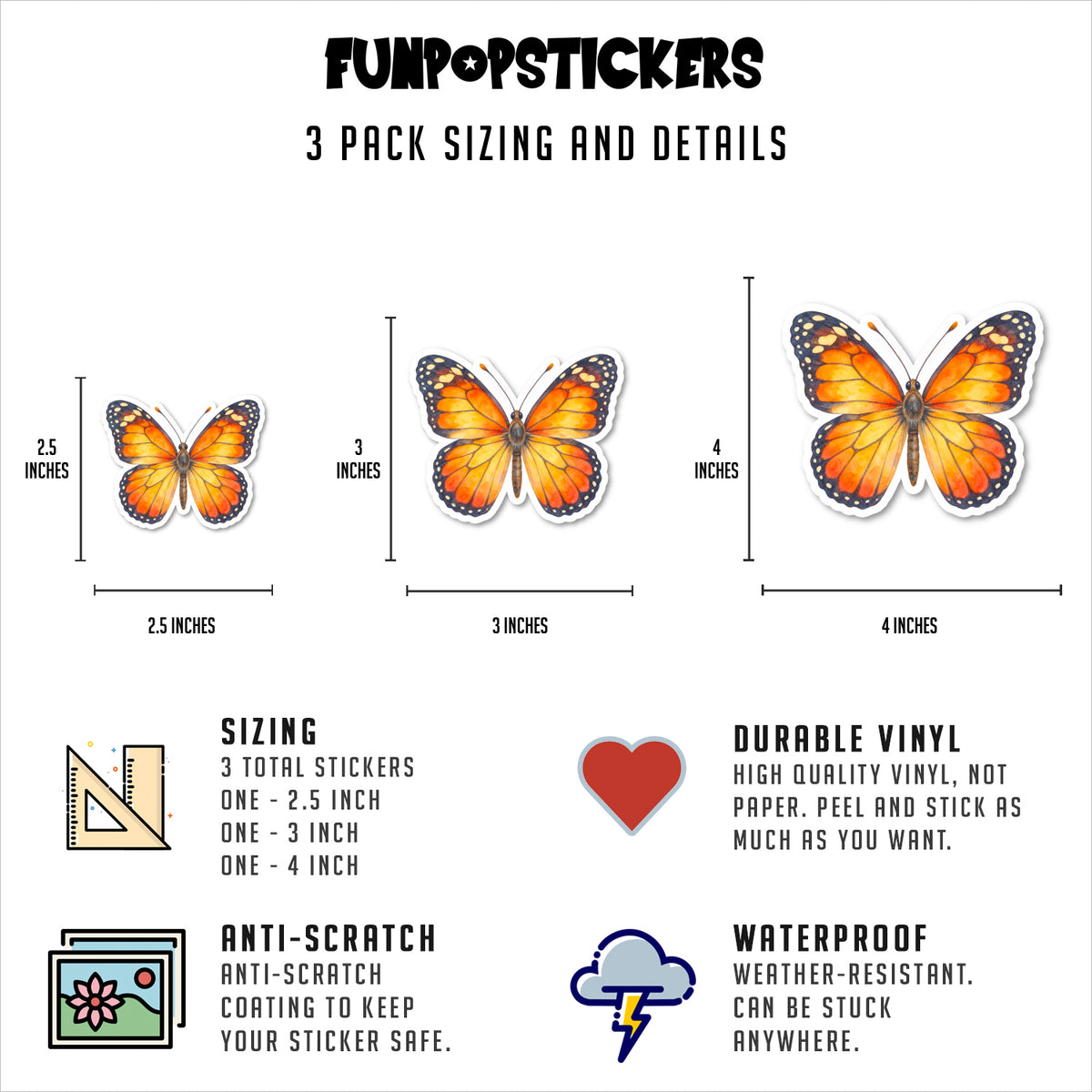 Butterfly Stickers Vinyl Stickers
