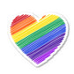 Pride Heart Rainbow Love Vinyl Sticker