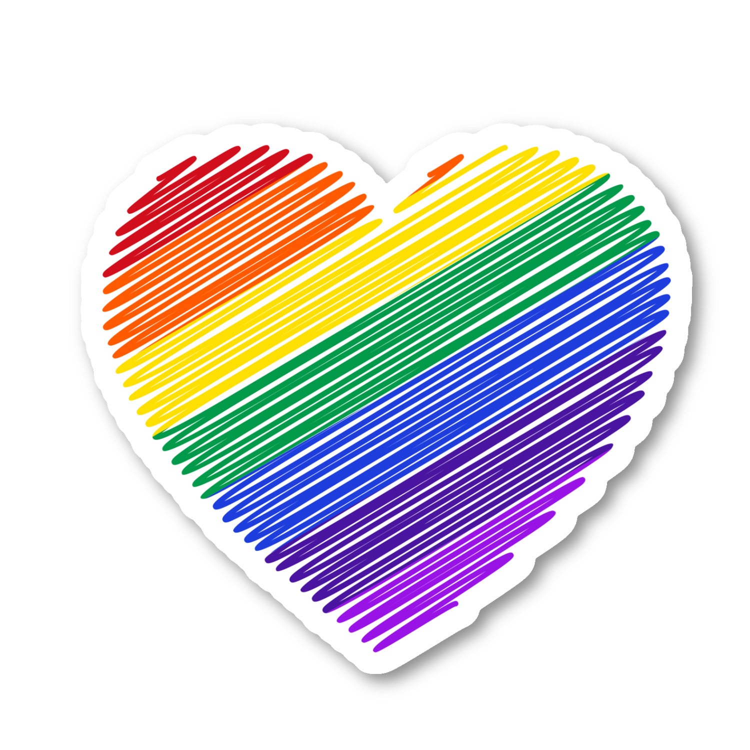 Pride Heart Rainbow Love Vinyl Sticker