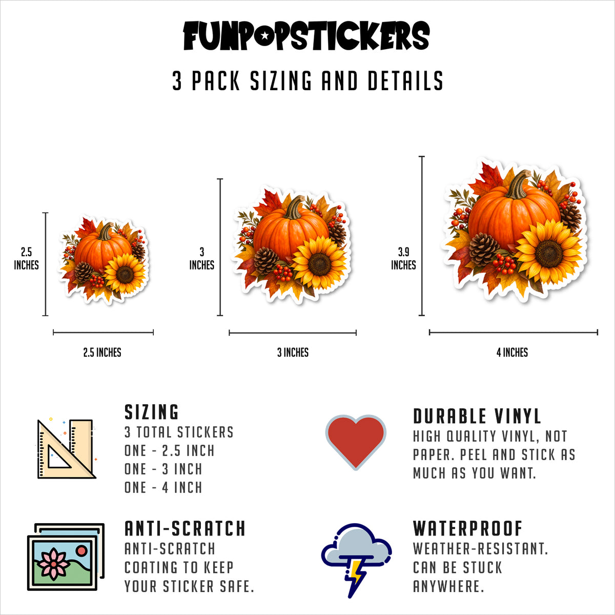 Fall Decor Vinyl Stickers