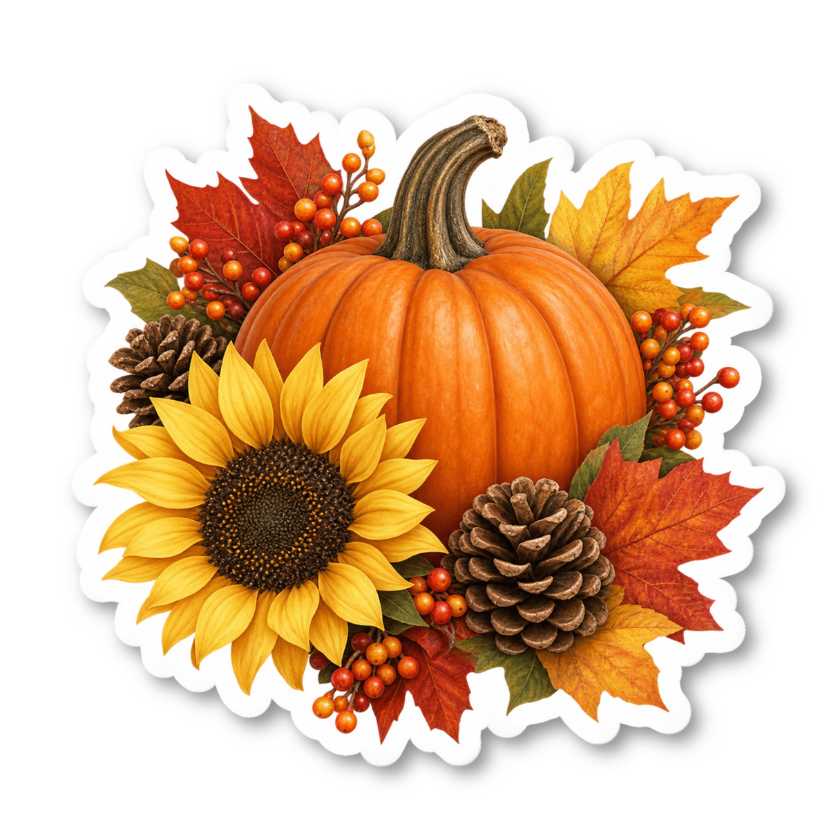 Fall Decorations Vinyl Sticker