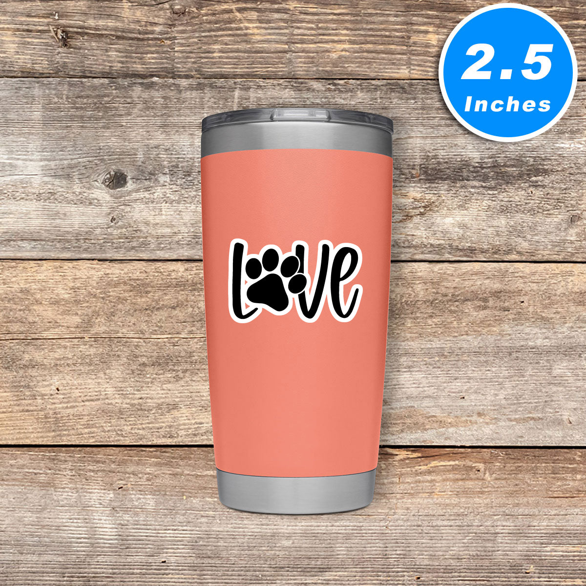 Dog Love Paw Vinyl Stickers