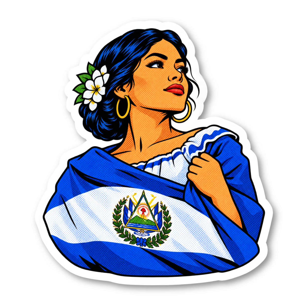 Salvadoran Pride Stickers Vinyl Sticker