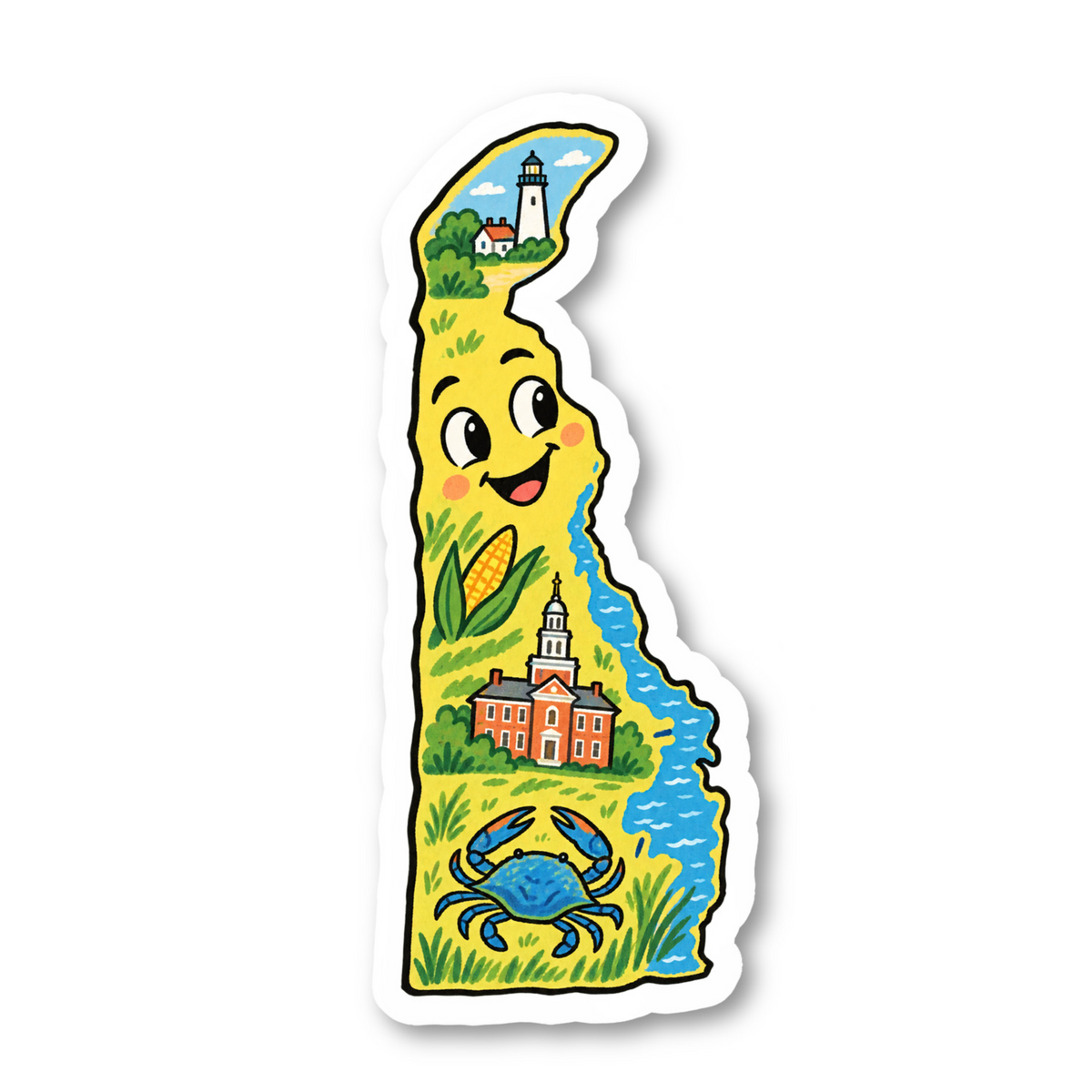 Delaware Vinyl Sticker