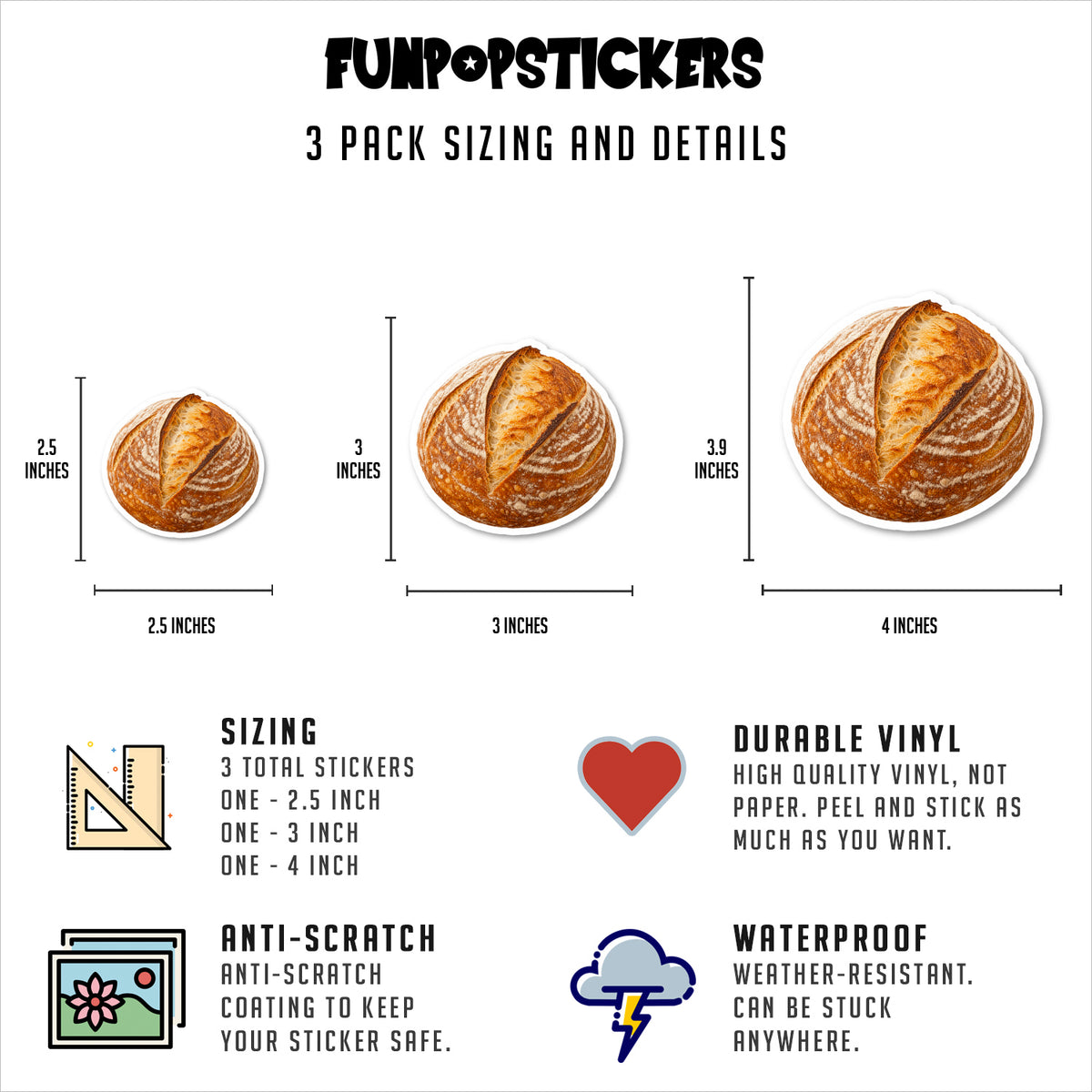 Sourdough Vinyl Stickers