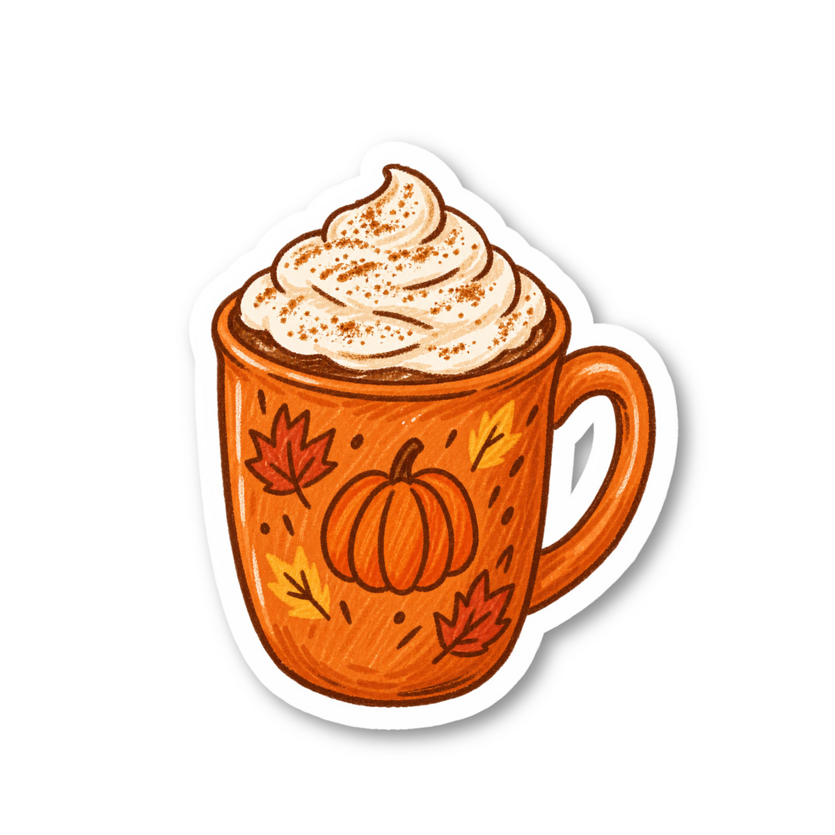 Fall Coffee Vinyl Sticker