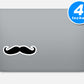 Mustache Fancy Curled Vintage Mustache Vinyl Stickers