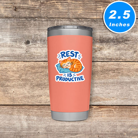 Rest Is Productive Quote Vinyl Stickers