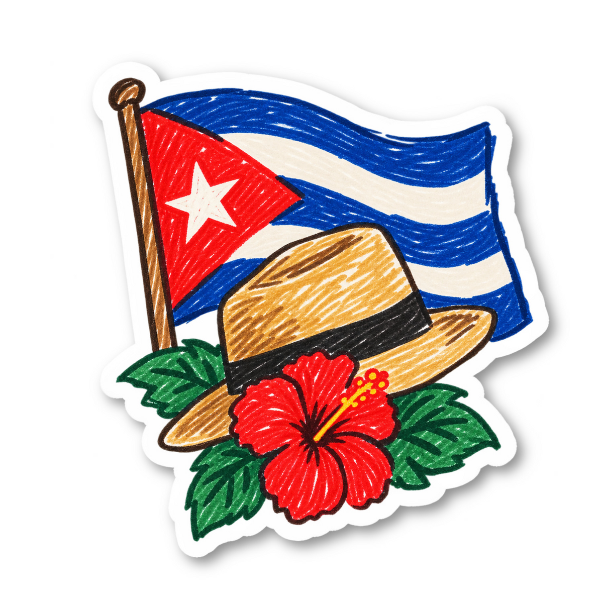Cuban Pride Stickers Vinyl Sticker