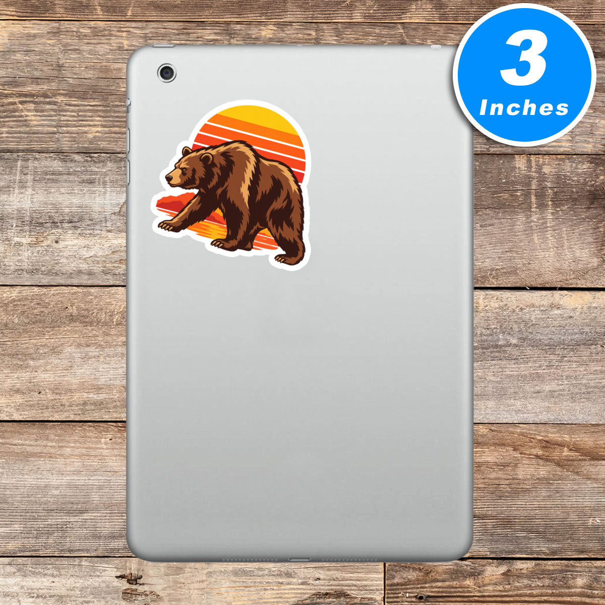 California Bear Sunset Sticker Vinyl Stickers