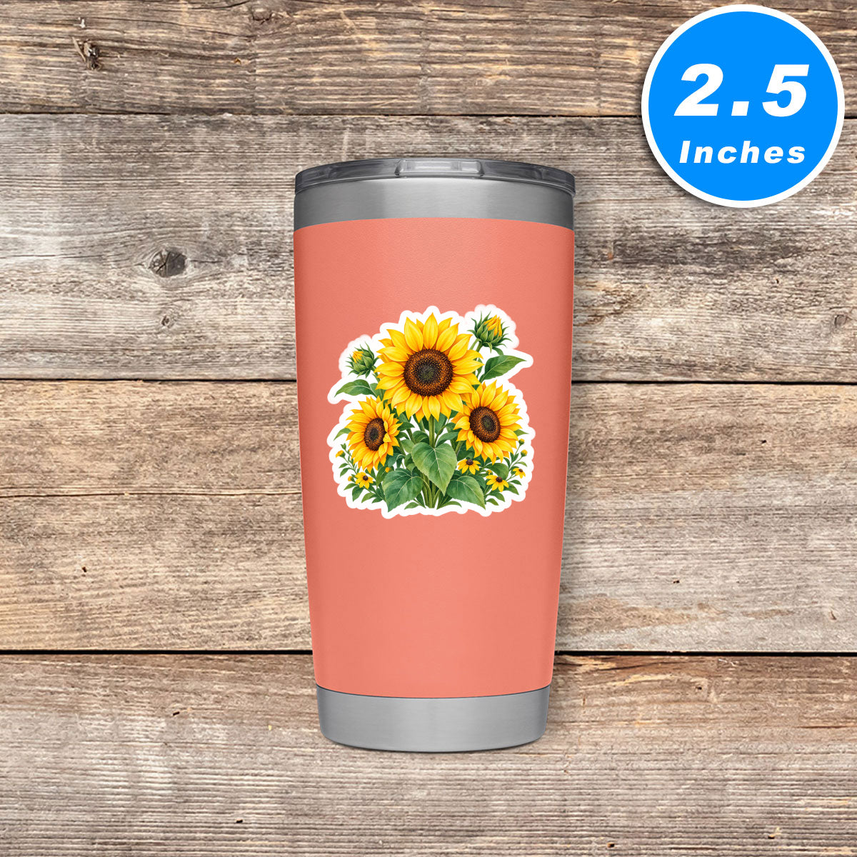 Watercolor Sunflower Garden Sticker Vinyl Stickers