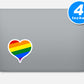 Gay Pride Heart Vinyl Stickers