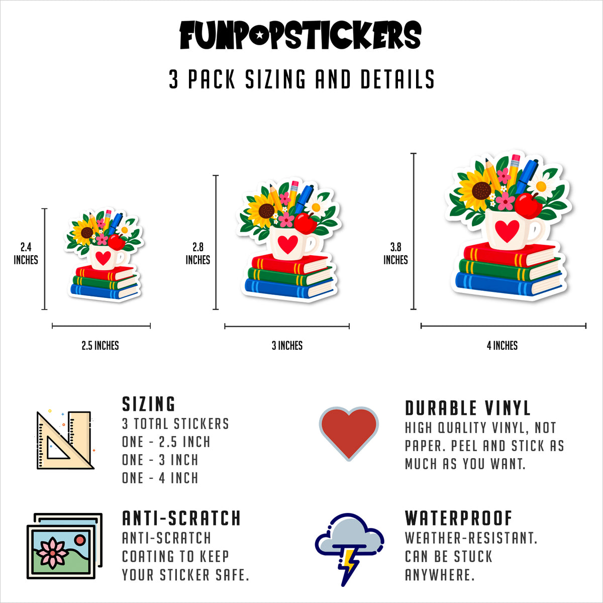 Teacher Appreciation Stickers For Gifts Vinyl Stickers