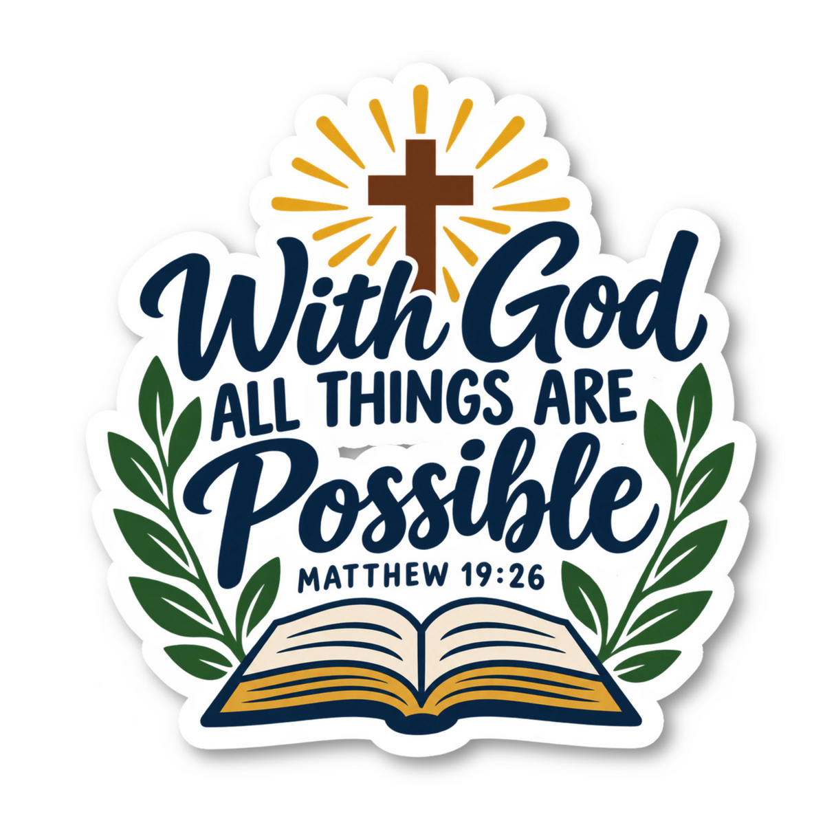 Inspirational Bible Verse Stickers Vinyl Sticker