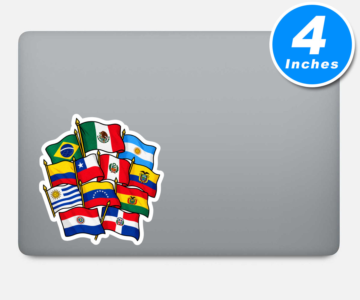 Latin American Flags Stickers Vinyl Stickers