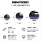 Thin Blue Line American Flag Round Vinyl Stickers
