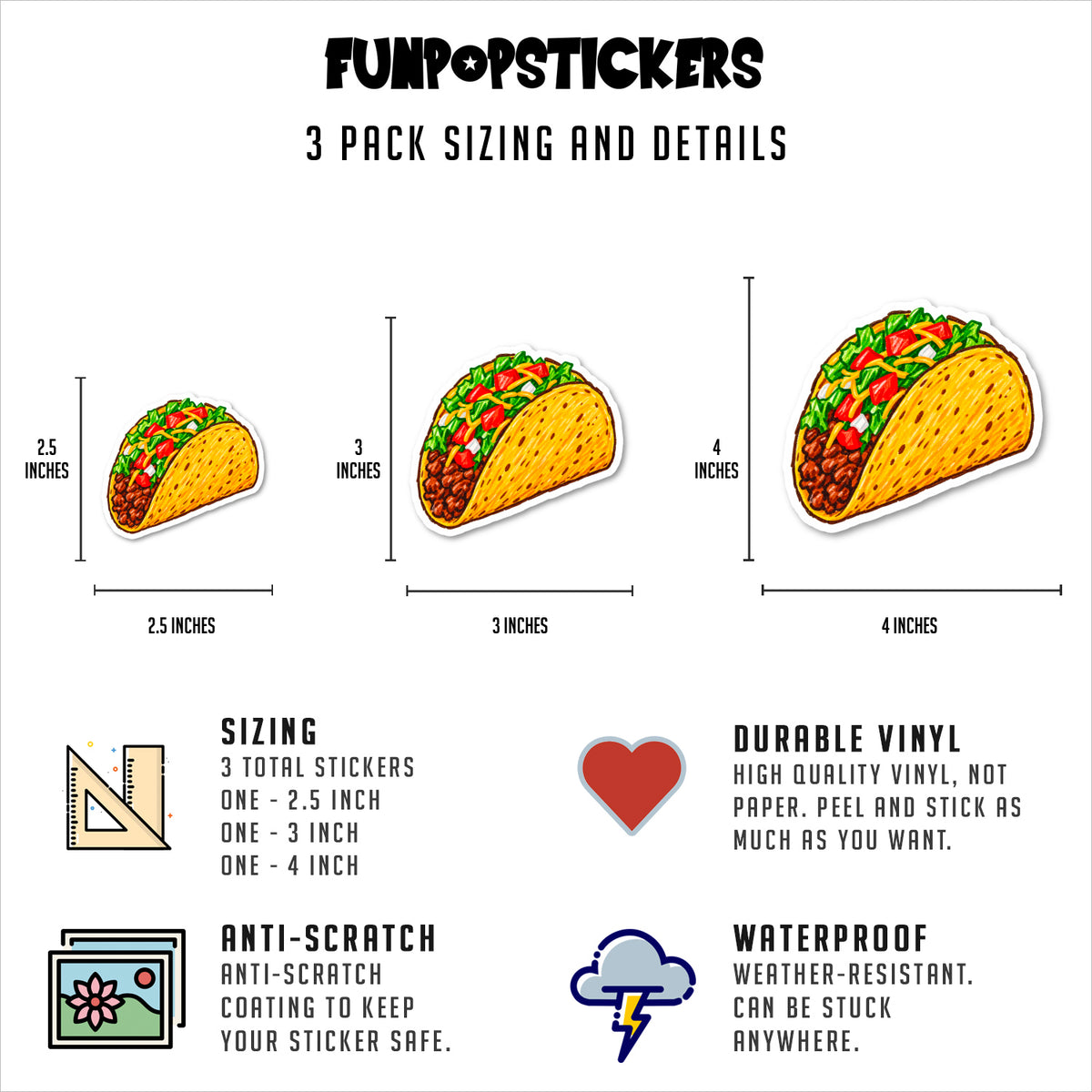 Latin Food Vinyl Stickers