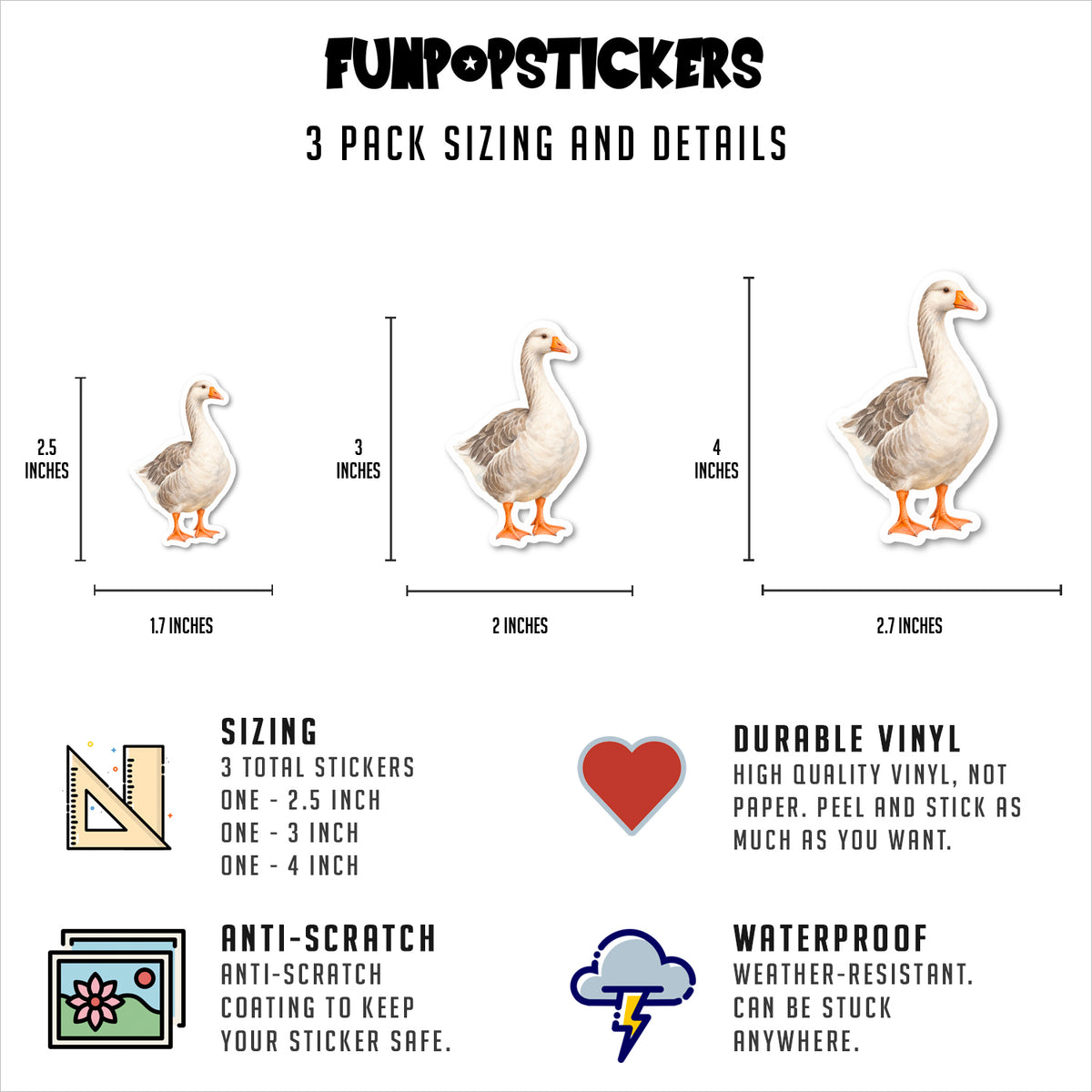 Goose Stickers Vinyl Stickers