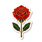 Red Rose Vinyl Sticker
