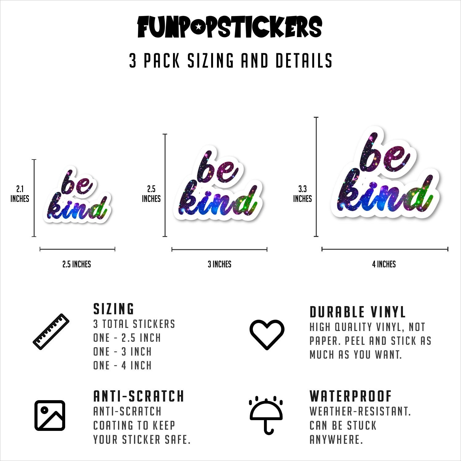Be Kind Vinyl Stickers