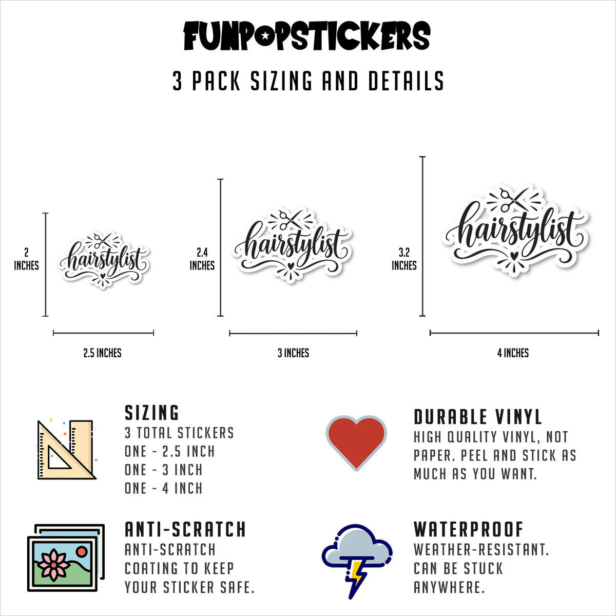 Hairstylist Vinyl Stickers