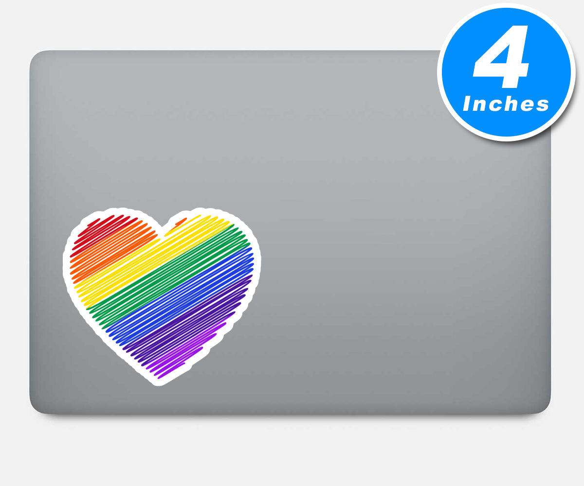 Pride Heart Rainbow Love Vinyl Stickers