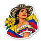 Colombian Pride Stickers Vinyl Sticker