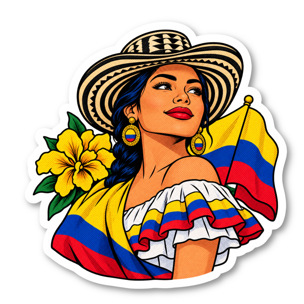 Colombian Pride Stickers Vinyl Sticker