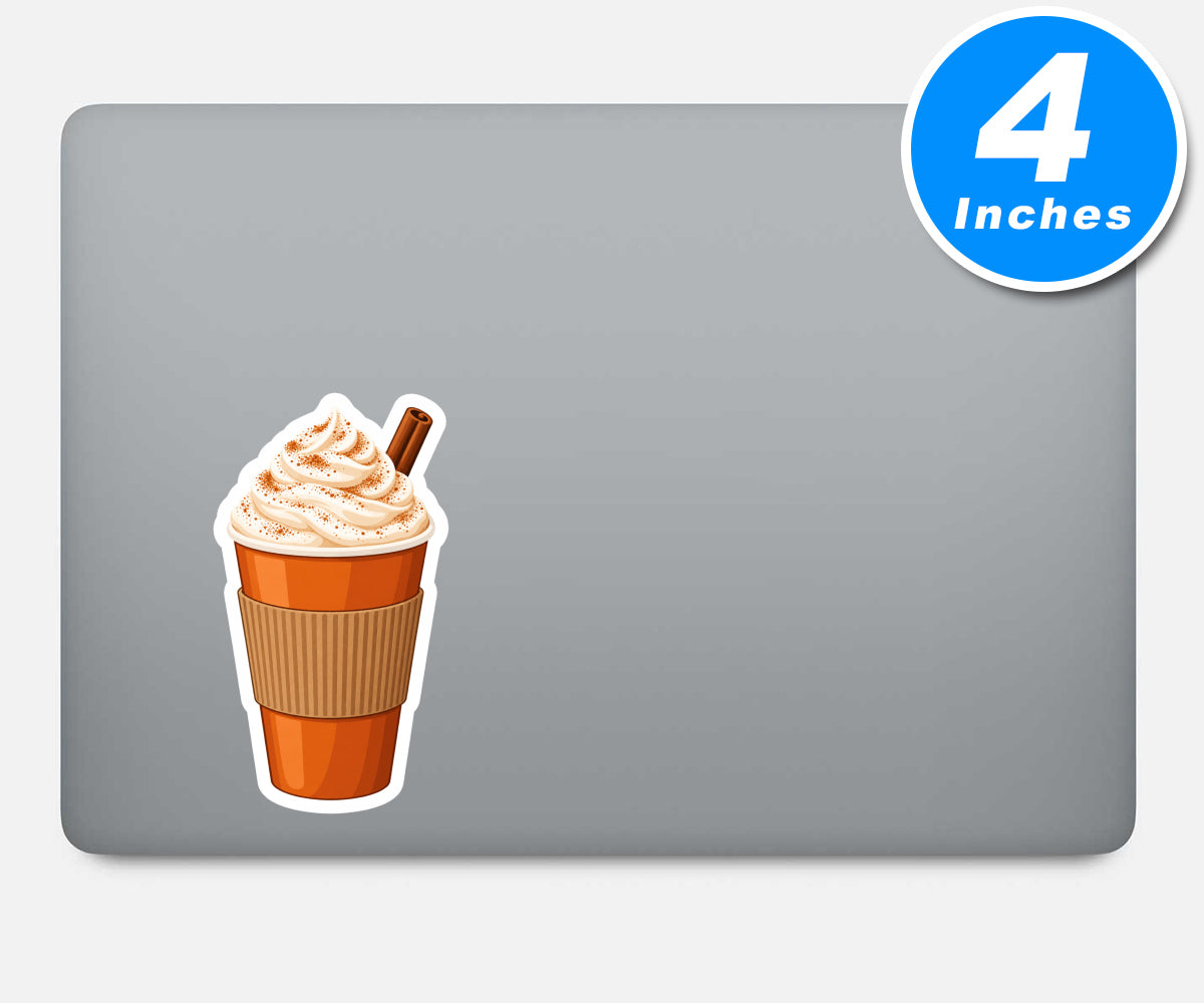 Fall Pumpkin Spice Latte Sticker Vinyl Stickers