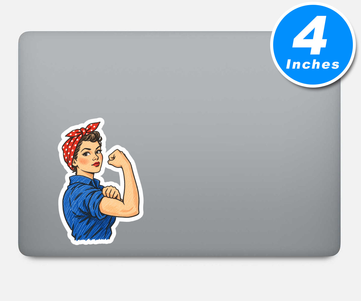 Rosie The Riveter Vinyl Stickers