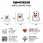 Cute Ghost Drinking Coffee Sticker Vinyl Stickers